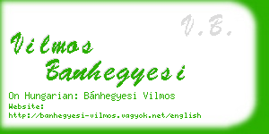 vilmos banhegyesi business card